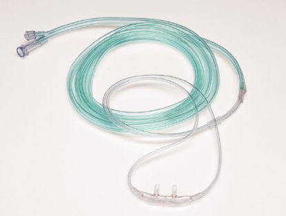 Picture of ETCO2 Nasal Sampling Cannula with O2 Delivery With Oxygen Delivery Salter-Style® Adult Curved Prong / NonFlared Tip49SOFT-F-10-10-25