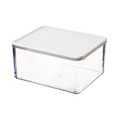 Picture of Utility Box Nalgene™ 4 X 6 X 7-1/2 Inch Clear with White Lid Styrene-acrylonitrile / LDPE 2,000 mL Capacity5700-2000
