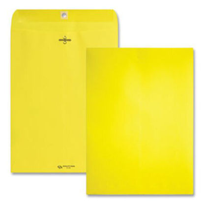 Picture of Clasp Envelope, #90, Square Flap, Clasp/Gummed Closure, 9 x 12, Yellow, 10/PackQUA-38736