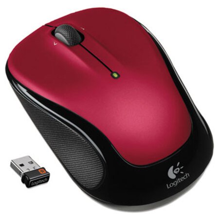 Picture of M325 Wireless Mouse, 2.4 GHz Frequency/30 ft Wireless Range, Left/Right Hand Use, RedLOG-910002651