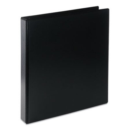 Picture of Deluxe Round Ring View Binder, 3 Rings, 1" Capacity, 11 x 8.5, BlackUNV-20711