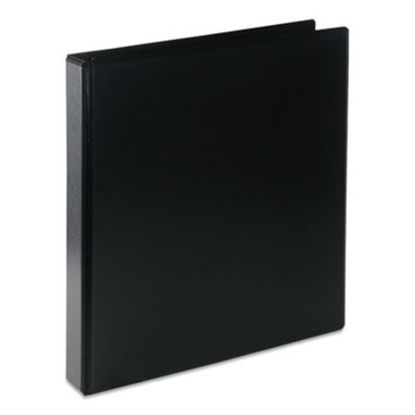Picture of Deluxe Round Ring View Binder, 3 Rings, 1" Capacity, 11 x 8.5, BlackUNV-20711