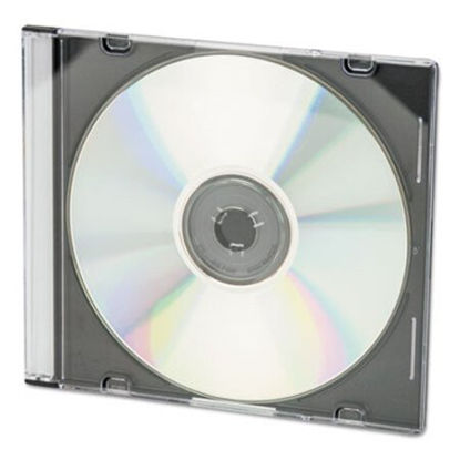 Picture of CD/DVD Slim Jewel Cases, Clear/Black, 100/PackIVR-85800