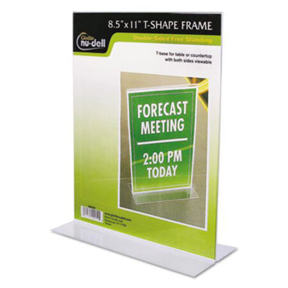 Picture of Clear Plastic Sign Holder, Stand-Up, 8 1/2 x 11NUD-38020Z
