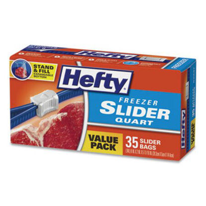 Picture of Slider Bags, 1 qt, 2.5 mil, 7" x 8", Clear, 35/BoxRFP-R82235