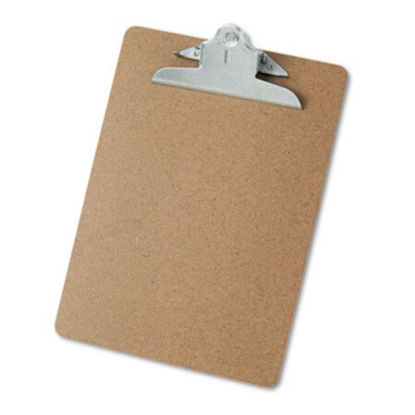 Picture of Hardboard Clipboard, 1" Capacity, Holds 8 1/2 x 11, BrownUNV-40304