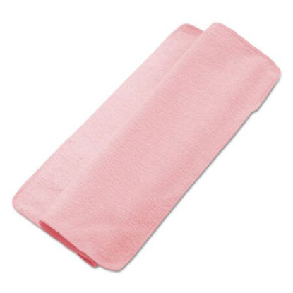 Picture of Lightweight Microfiber Cleaning Cloths, Pink, 16 x 16, 24/PackBWK-16REDCLOTH