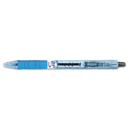 Picture of B2P Bottle-2-Pen Recycled Ballpoint Pen, Retractable, Fine 0.7 mm, Black Ink, Translucent Blue Barrel, DozenPIL-32600