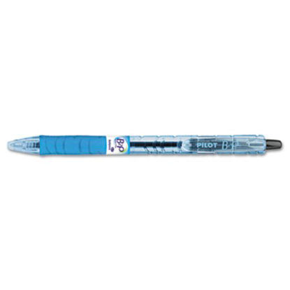 Picture of B2P Bottle-2-Pen Recycled Ballpoint Pen, Retractable, Fine 0.7 mm, Black Ink, Translucent Blue Barrel, DozenPIL-32600