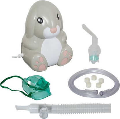 Picture of Roscoe Medical Compressor Nebulizer System Small Volume 5 mL Medication Cup Pediatric Aerosol Mask DeliveryNEB-BUNNY