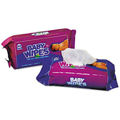 Picture of Baby Wipes Refill Pack, White, 80/Pack, 12 Packs/CartonRPP-RPBWUR80