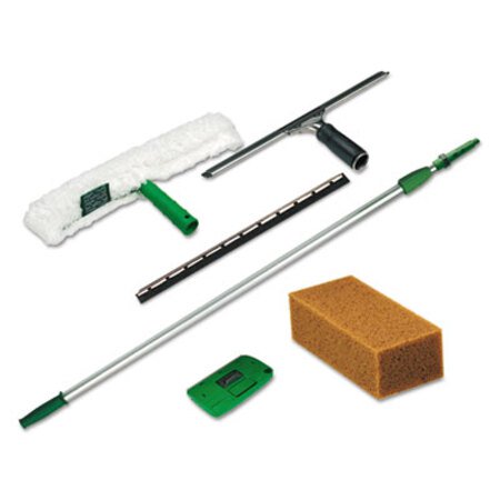 Picture of Pro Window Cleaning Kit w/8ft Pole, Scrubber, Squeegee, Scraper, SpongeUNG-PWK00