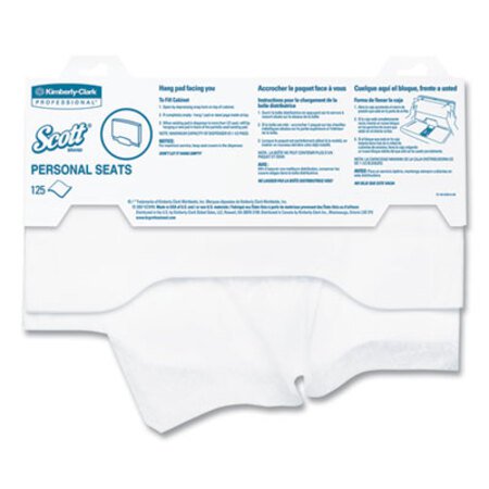 Picture of Personal Seats Sanitary Toilet Seat Covers, 15 x 18, White, 125/PackKCC-07410PK