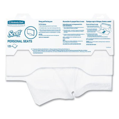Picture of Personal Seats Sanitary Toilet Seat Covers, 15 x 18, White, 125/PackKCC-07410PK