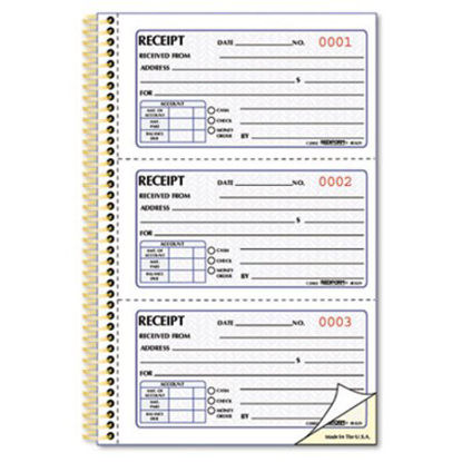 Picture of Money Receipt Book, 5 x 2 3/4, Two-Part Carbonless, 225 Sets/BookRED-8L829