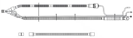 Picture of LTV Series Ventilator Circuit Corrugated Tube 66 Inch Tube Single Limb Adult Without Bag Single Patient Use15090-103
