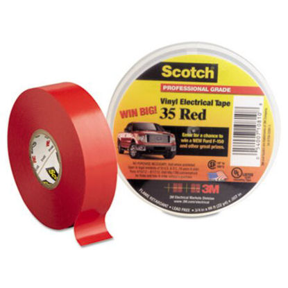 Picture of Scotch 35 Vinyl Electrical Color Coding Tape, 3" Core, 0.75" x 66 ft, RedMMM-10810