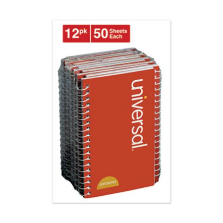 Picture of Wirebound Memo Book, Narrow Rule, 5 x 3, White, 50 Sheets, 12/PackUNV-20453