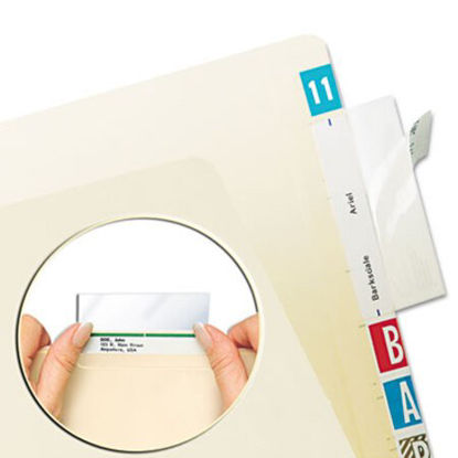 Picture of Self-Adhesive Label/File Folder Protector, Top Tab, 3 1/2 x 2, Clear, 500/BoxTAB-58385