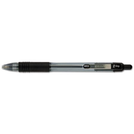 Picture of Z-Grip Ballpoint Pen, Retractable, Medium 1 mm, Black Ink, Clear Barrel, DozenZEB-22210