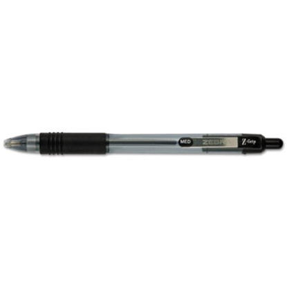 Picture of Z-Grip Ballpoint Pen, Retractable, Medium 1 mm, Black Ink, Clear Barrel, DozenZEB-22210