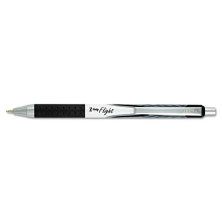 Picture of Z-Grip Flight Ballpoint Pen, Retractable, Bold 1.2 mm, Black Ink, White Barrel, DozenZEB-21910
