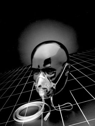 Picture of Oxygen Mask Salter Labs® Elongated Style Adult One Size Fits Most Adjustable Head Strap / Nose Clip8005-7-50