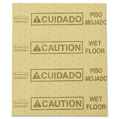 Picture of Over-the-Spill Pad, "Caution Wet Floor", Yellow, 16 1/2" x 20", 22 Sheets/PadRCP-4252YEL
