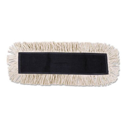 Picture of Disposable Cut End Dust Mop Head, Cotton/Synthetic, 24w x 5d, WhiteBWK-1624