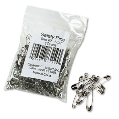 Picture of Safety Pins, Nickel-Plated, Steel, 1 1/2" Length, 144/PackLEO-83150