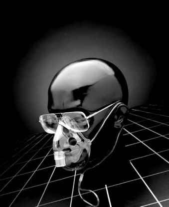 Picture of Aerosol Mask Salter Labs® Elongated Style Adult One Size Fits Most Adjustable Head Strap8000-0-50