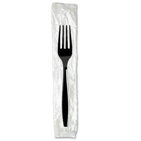 Picture of Individually Wrapped Forks, Plastic, Black, 1,000/CartonDXE-FH53C7