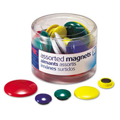 Picture of Assorted Magnets, Circles, Assorted Sizes and Colors, 30/TubOIC-92500