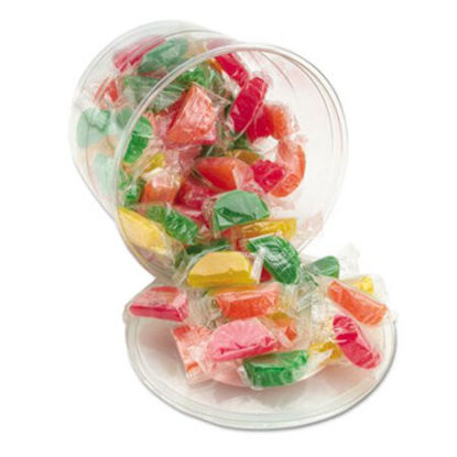 Picture of Assorted Fruit Slices Candy, Individually Wrapped, 2 lb Resealable Plastic TubOFX-00005