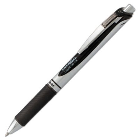 Picture of EnerGel RTX Gel Pen, Retractable, Medium 0.7 mm, Black Ink, Black/Gray BarrelPEN-BL77A