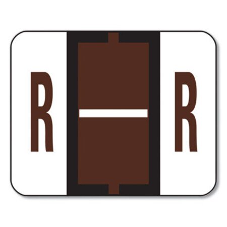 Picture of A-Z Color-Coded End Tab Filing Labels, R, 1 x 1.25, White, 500/RollSMD-67088