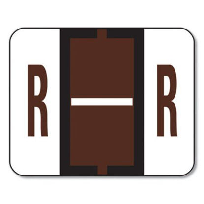 Picture of A-Z Color-Coded End Tab Filing Labels, R, 1 x 1.25, White, 500/RollSMD-67088