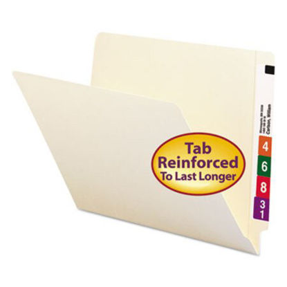 Picture of Heavyweight Manila End Tab Folders, 9.5" Front, Straight Tab, Letter Size, 100/BoxSMD-24110