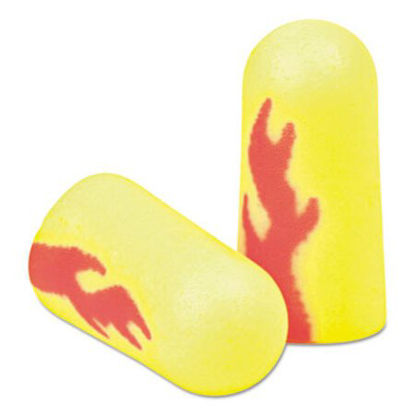 Picture of E·A·Rsoft Blasts Earplugs, Uncorded, Foam, Yellow Neon/Red Flame, 200 PairsMMM-3121252