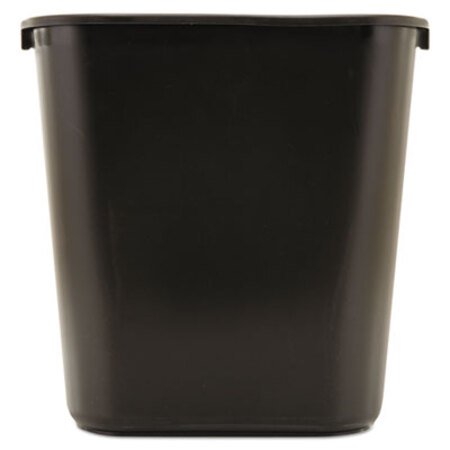 Picture of Deskside Plastic Wastebasket, Rectangular, 7 gal, BlackRCP-295600BK