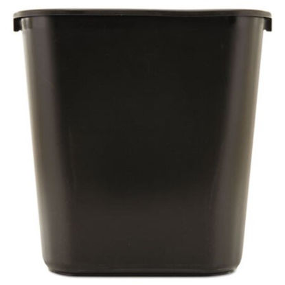 Picture of Deskside Plastic Wastebasket, Rectangular, 7 gal, BlackRCP-295600BK