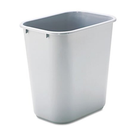 Picture of Deskside Plastic Wastebasket, Rectangular, 7 gal, GrayRCP-295600GY