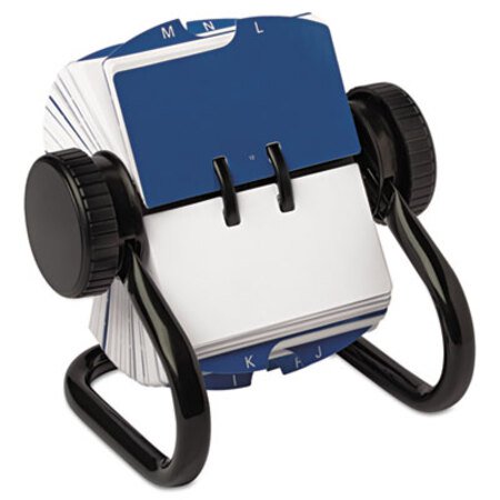 Picture of Open Rotary Card File, Holds 250 1.75 x 3.25 Cards, BlackROL-66700