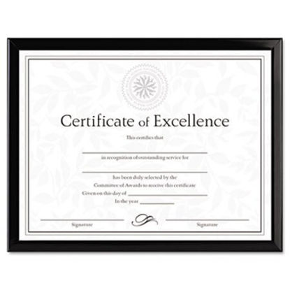 Picture of Value U-Channel Document Frame w/Certificates, 8 1/2 x 11, BlackDAX-N17000N