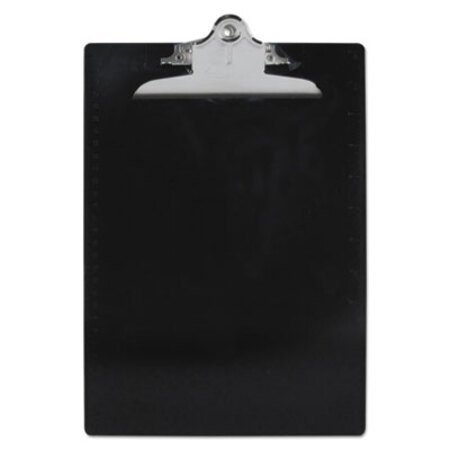 Picture of Recycled Plastic Clipboard with Ruler Edge, 1" Clip Cap, 8.5 x 11 Sheet, BlackSAU-21603
