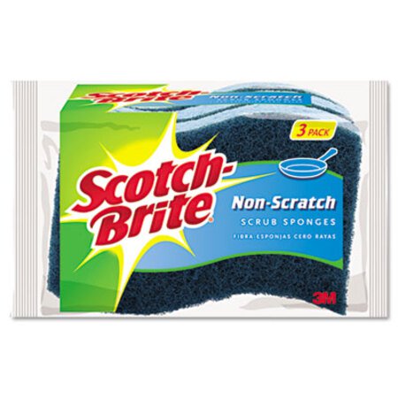 Picture of Non-Scratch Multi-Purpose Scrub Sponge, 4 2/5 x 2 3/5, Blue, 3/PackMMM-MP38D