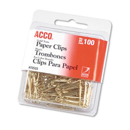 Picture of Gold Tone Paper Clips, Small (No. 2), Gold Tone, 100/BoxACC-72533