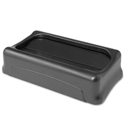 Picture of Swing Top Lid for Slim Jim Waste Containers, 11.38w x 20.5d x 5h, Plastic, BlackRCP-267360BK