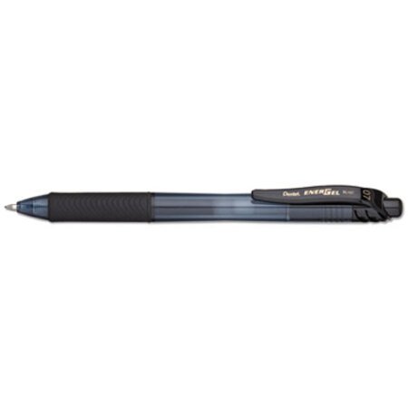 Picture of EnerGel-X Gel Pen, Retractable, Medium 0.7 mm, Black Ink, Black Barrel, DozenPEN-BL107A
