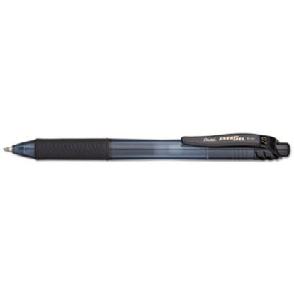 Picture of EnerGel-X Gel Pen, Retractable, Medium 0.7 mm, Black Ink, Black Barrel, DozenPEN-BL107A